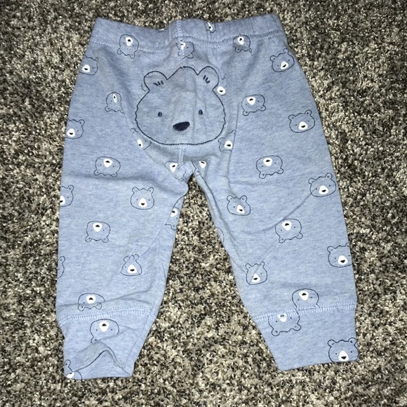 Child of Mine by Carters Blue 2 Piece Bear “Nap So Hard” Outfit Size 3-6 Months - Picture 4 of 7